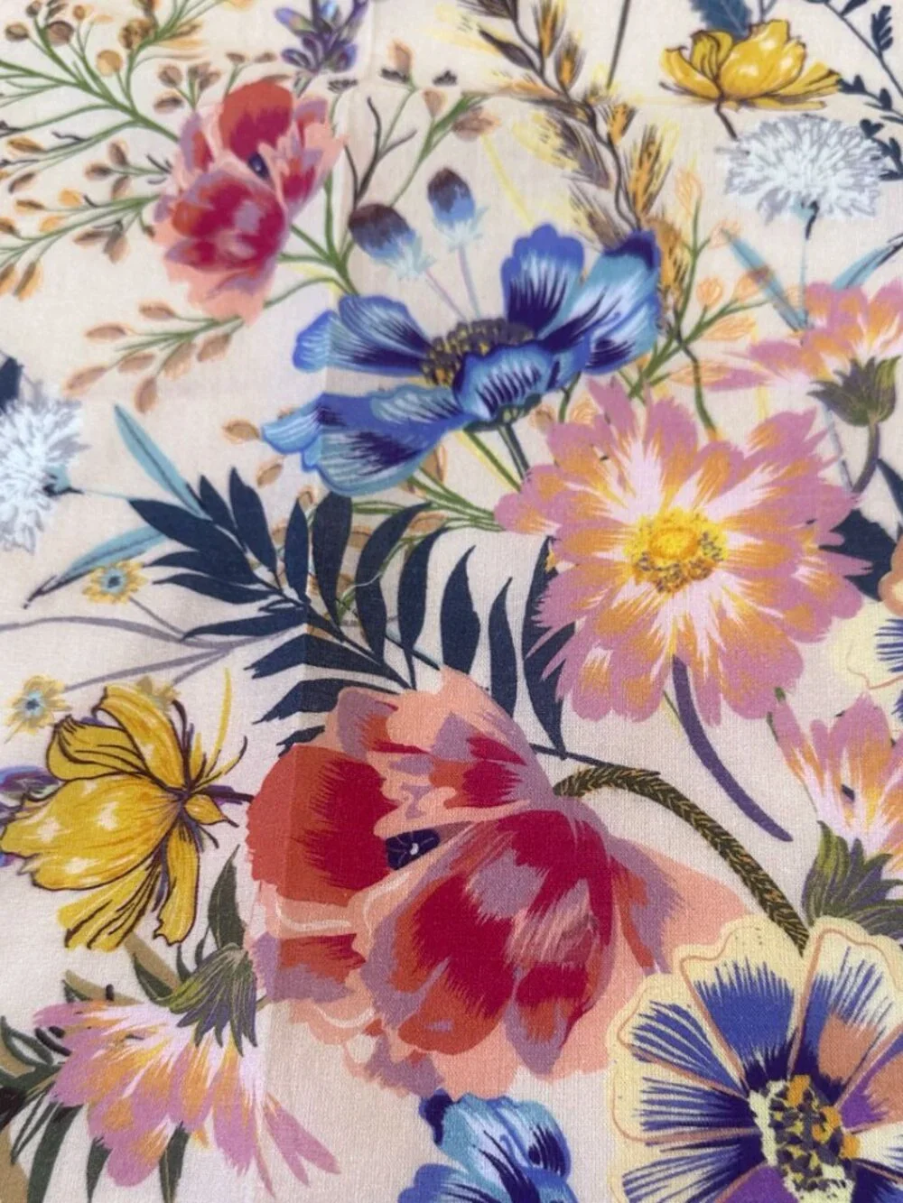 Vtg Echo NY Bloomingdales Floral Cotton Square Scarf Pink Hair Bandana Neck Wrap